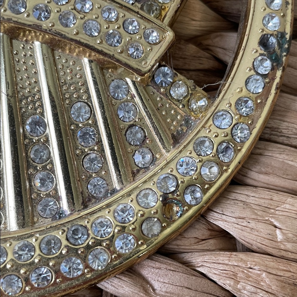 GF brand Vintage Gold & Silver Crown Belt Buckle - Picture 4 of 6